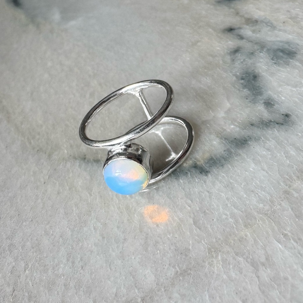 NWOT Sundance Beneath the Bay Ring, Opalite, Sterling Silver - Picture 2 of 5